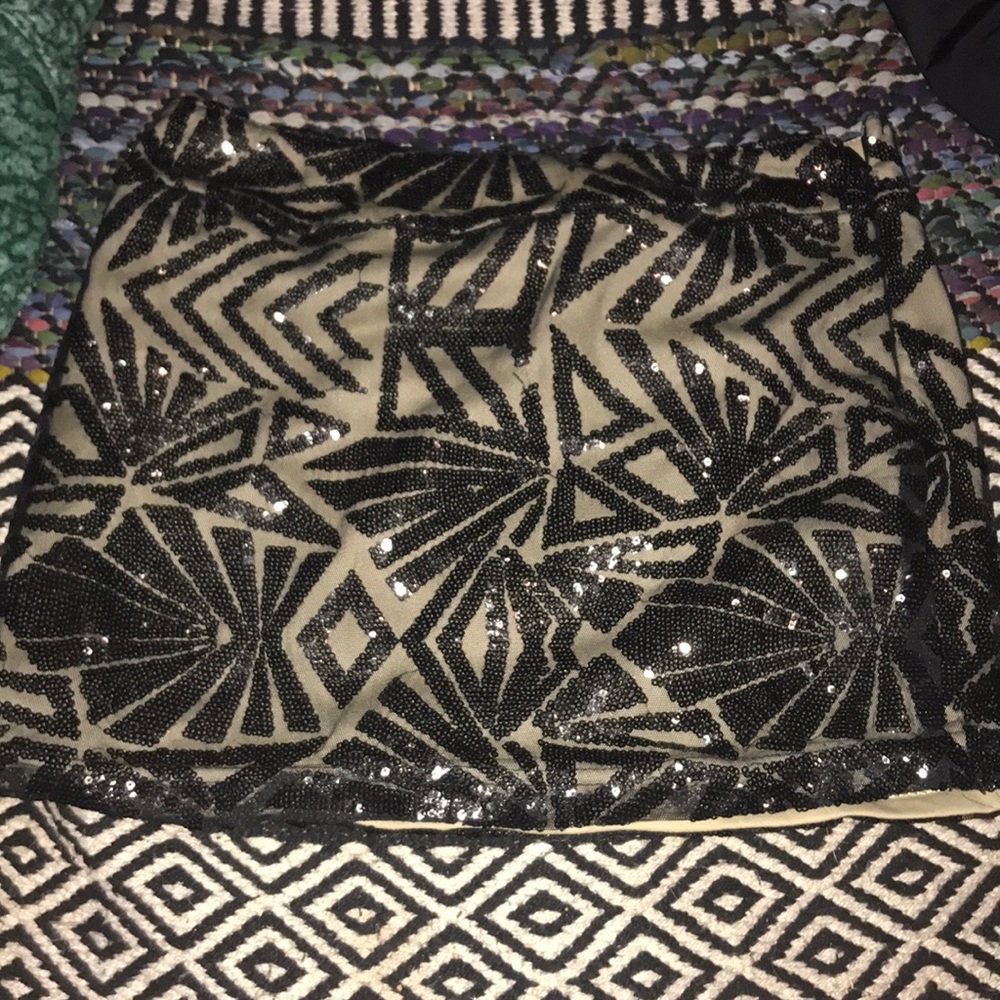 sequin mini skirt